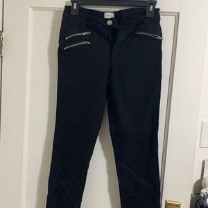 Black stretchy material pants